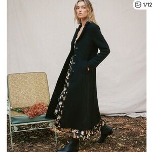 Christy Dawn Black Wool Vera Coat